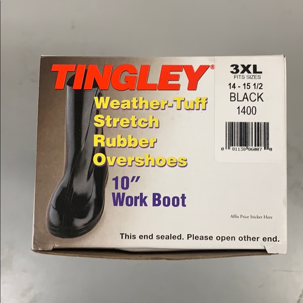 Tingley 10” Rubber Overshoes Size 14-15 1/2 Men’s - Picture 5 of 7